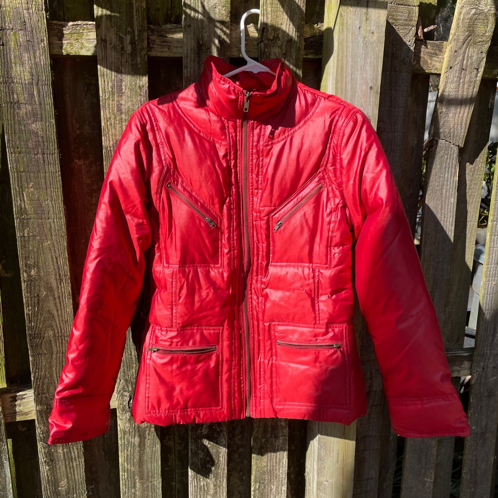 Boston Proper Red Puffer Jacket